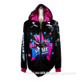 Winter cheerleading outfits custom made reversible double sides sublimation print cheerleading warm up jacket